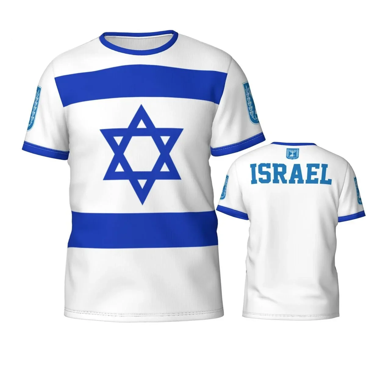 Israel Flag   T-shirt Fashion Harajuku Streetwear Tees Men Short Custom Sports Cycling Quick Drying Clothes Football Fans Gifts