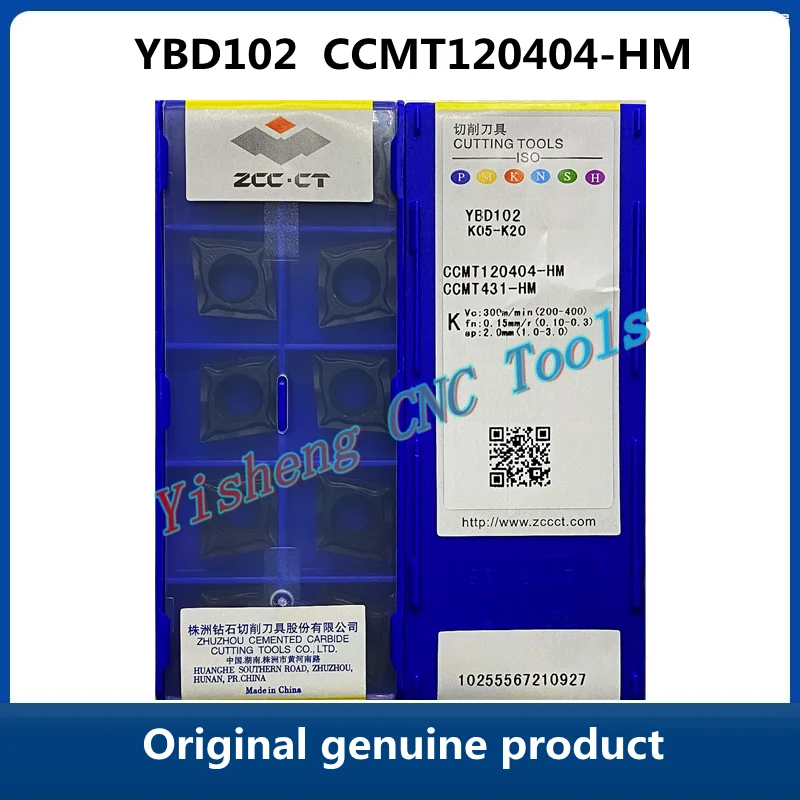 

Free Shipping Original ZCC CT YBD152 YBD102 YBC252 CCMT120404-HM YBC152 YBG202 Carbide Inserts CNC Turning Tool