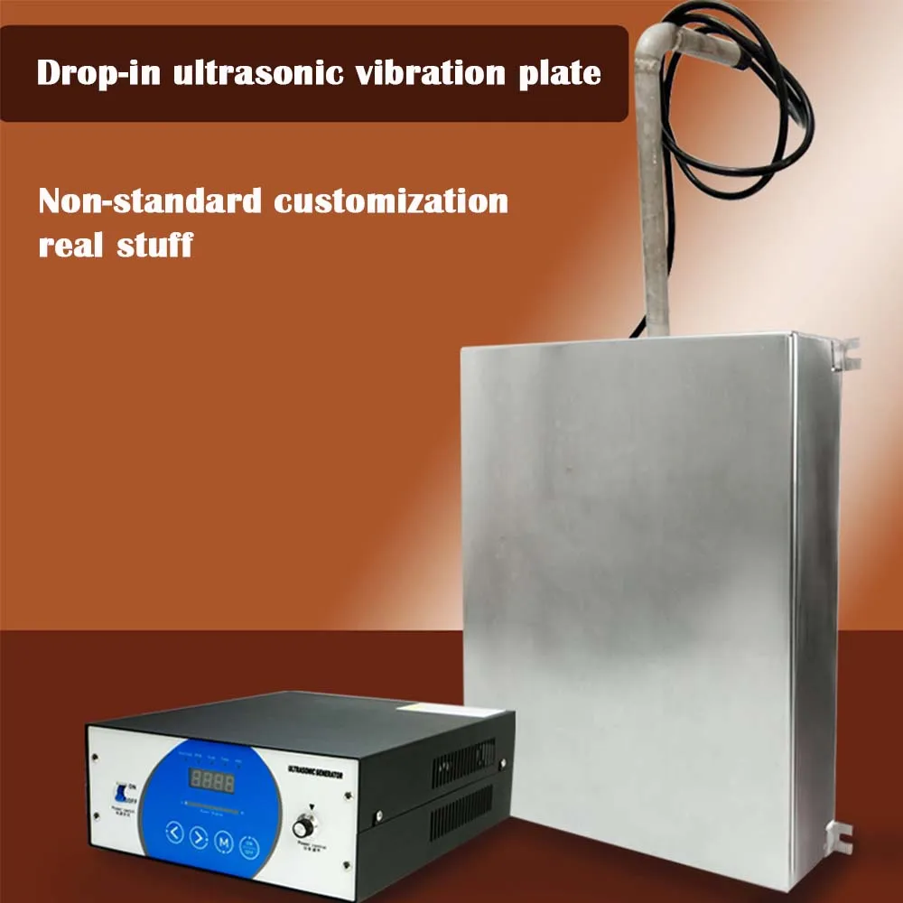 Custom-Made Industrial Ultrasonic Vibration Plate Cleaner with Adjustable Frequency 28KHz/40KHz for Various Applications