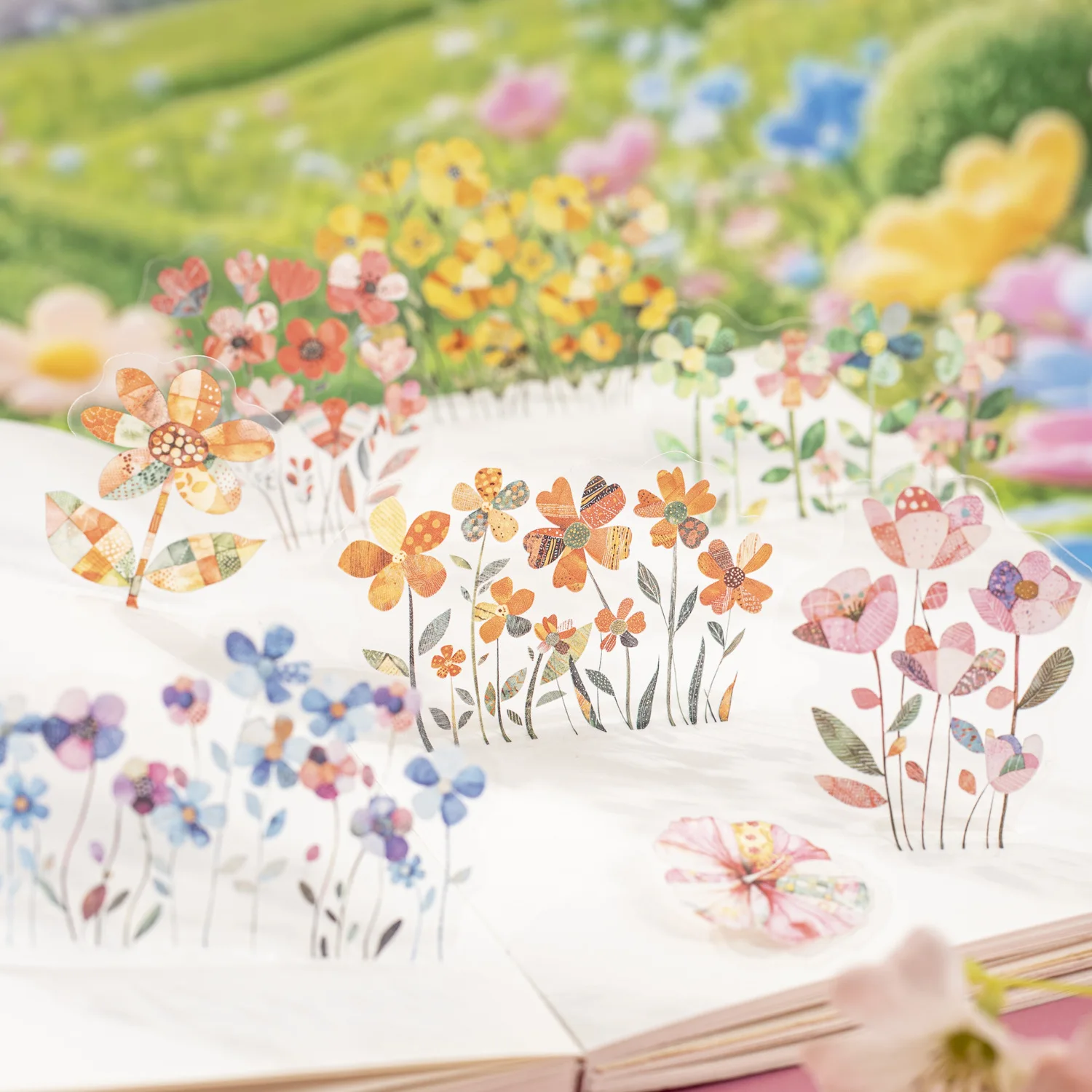 15 szt. Kawaii Naklejki Papiernicze Łączenie Kwiatów DIY Rękodzieło Album Scrapbooking Junk Journal Happy Planner Dziennik