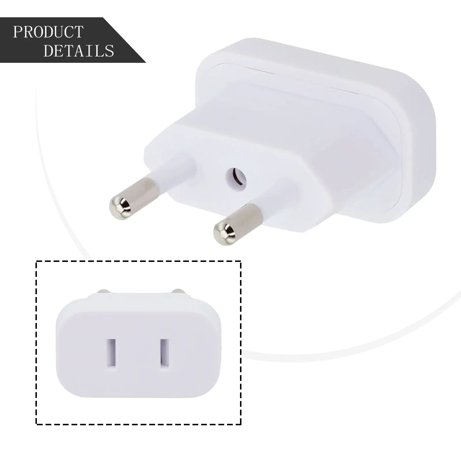 White US To EU Travel Adapter 10A 110-250V Conversion Socket For For American Standard In Europe Electrical Accessories