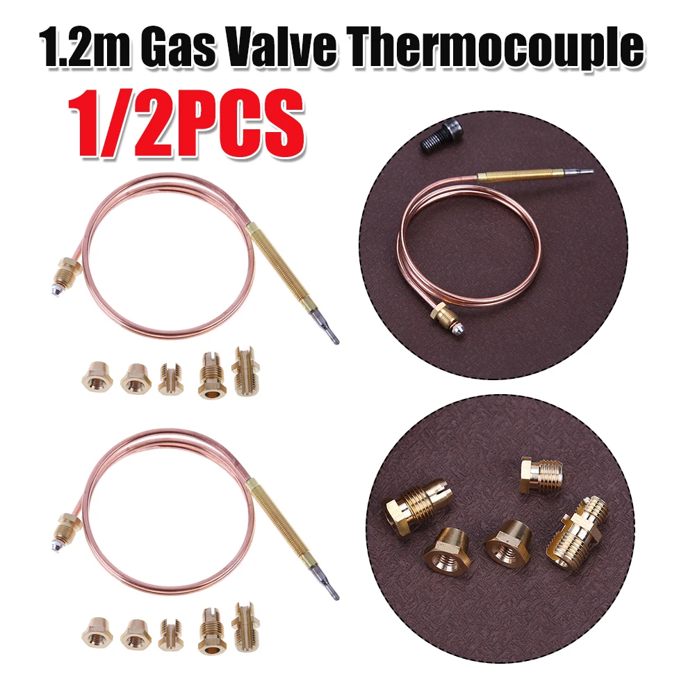 

Термопара для газового клапана 1,2 м для водонагревателя/чайника с 5 фиксированными элементами
