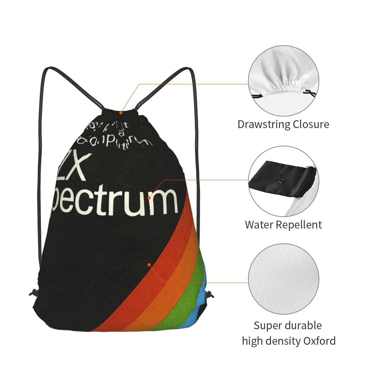 ZX Spectrum Backpacks Multi-function Drawstring Bundle Pocket