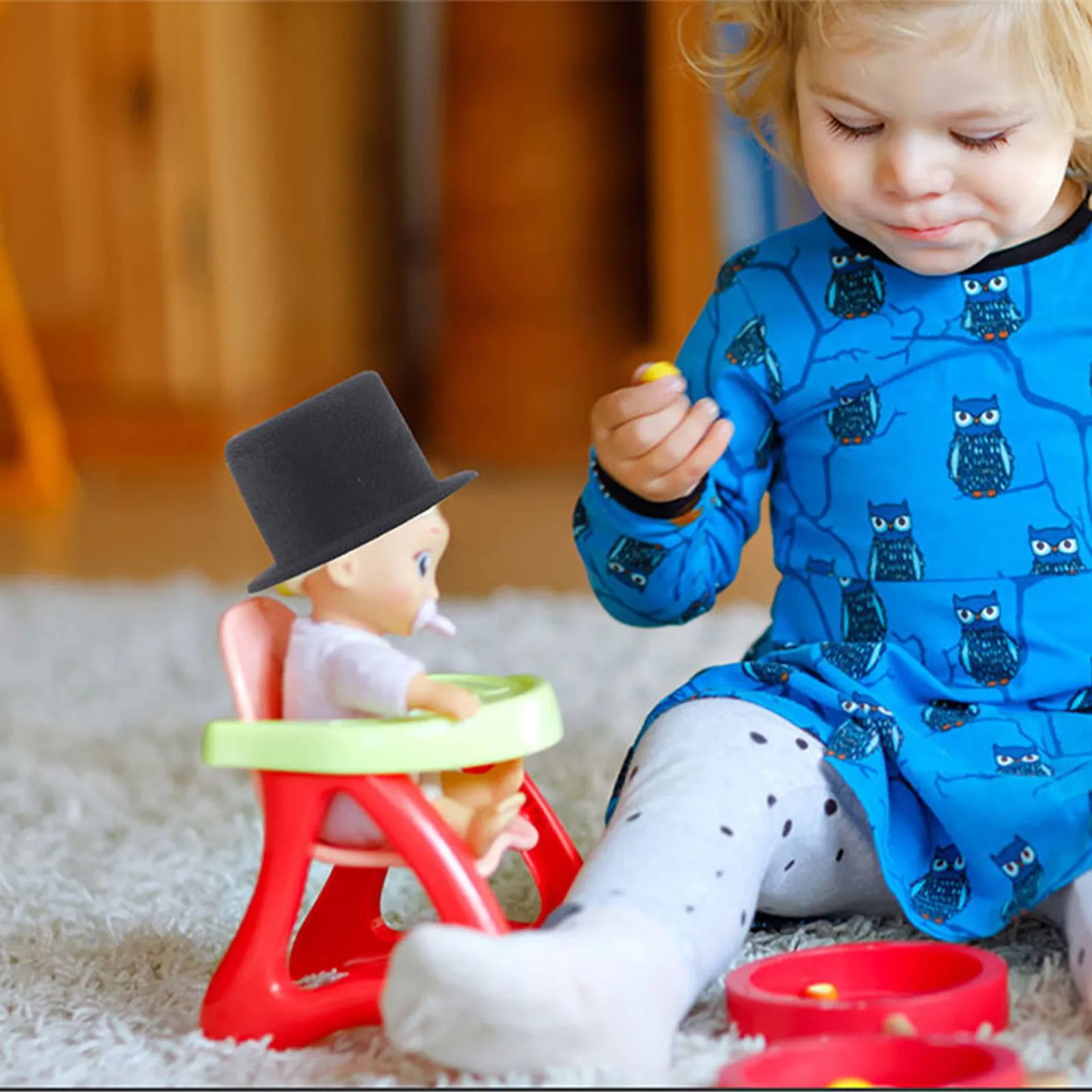 

Миниатюрный черный формальный шляпный цилиндр: компактный, легкий, декоративный аксессуар для рукоделия, идеально подходит для украшения вечеринок и в качестве реквизита для фотосъемки.