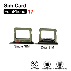 Bilashmart iPhone 17 Dual SIM Card Single Sim Tray Slot Black Purple Blue Green White Purple eplacement Parts