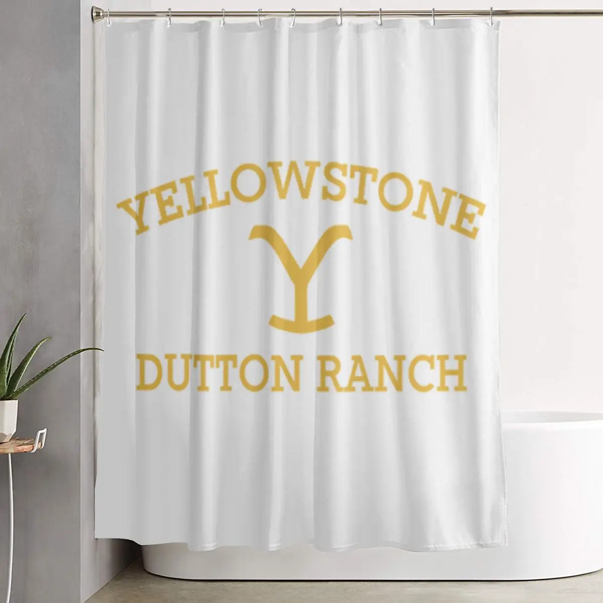 

Занавеска для душа Yellowstone Dutton Ranch, полиэстеровая, водонепроницаемая, с крючками