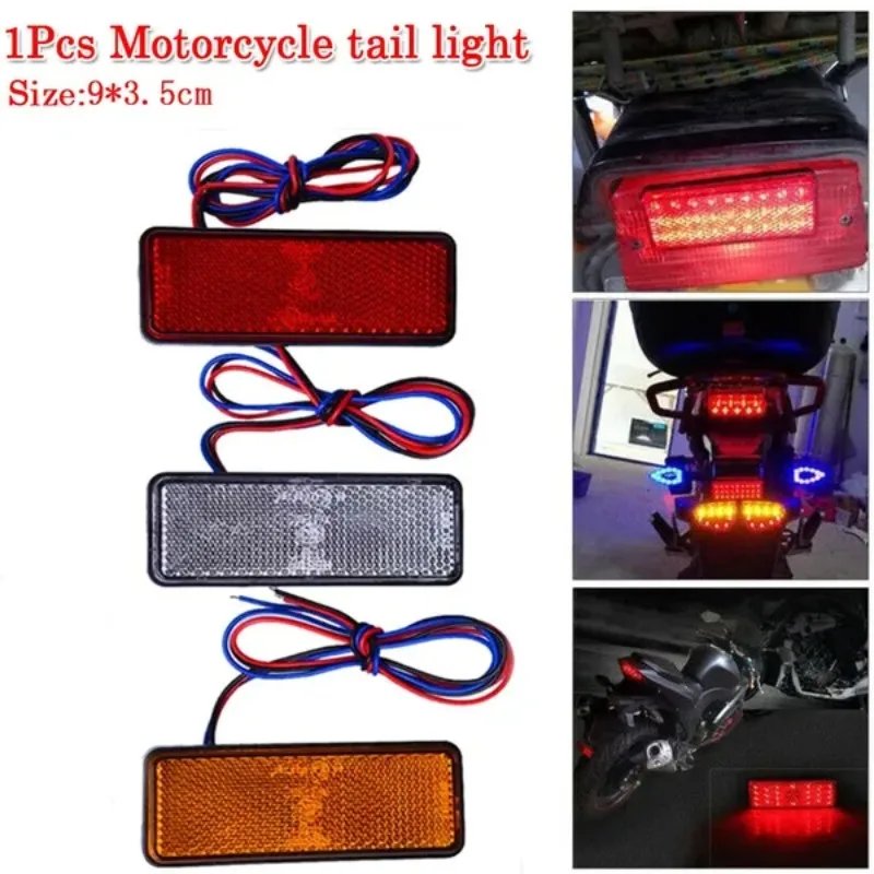 Luz LED trasera para motocicleta, Reflector de freno, accesorios para Moto, 24LED, 1 unidad