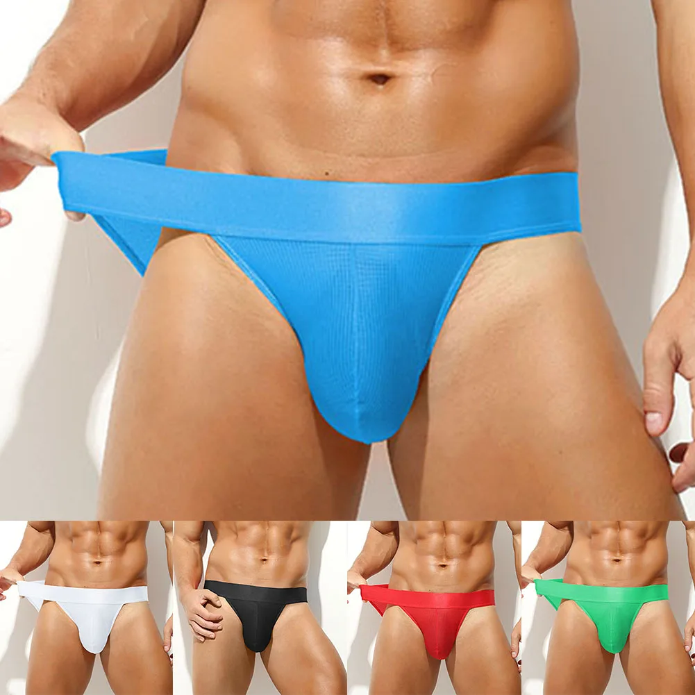 

Ideal For Intimate Evenings Mesh Low Rise Men's Transparent Sexy Briefs Exotic Costume See Through Briefs Solid Color Style