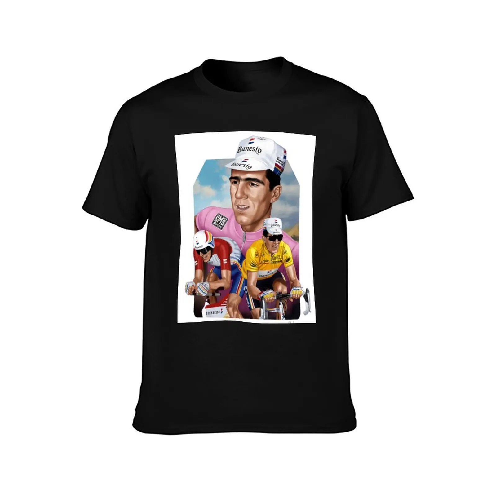 Miguel Indurain kolarstwo rowerzysta portret T-Shirt figurki anime chłopcy zwierzęcy nadruk sublime męskie koszulki graficzne pakiet