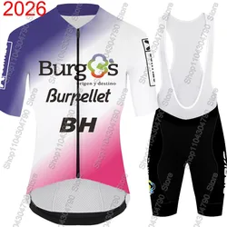 Burgos Burpellet BH Team 2026 Cycling Jersey Set Bicycle Clothing Road Bike Shirts Suit Bicycle Bib Shorts MTB Ropa Maillot