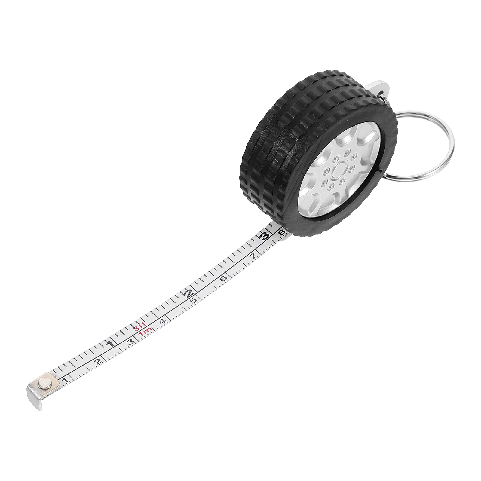 

Mini Tire Shape Keychain Measuring Tape Heat Transfer DIY Sublimation Blank for Craft Enthusiasts Portable Ruler Tool Accessory