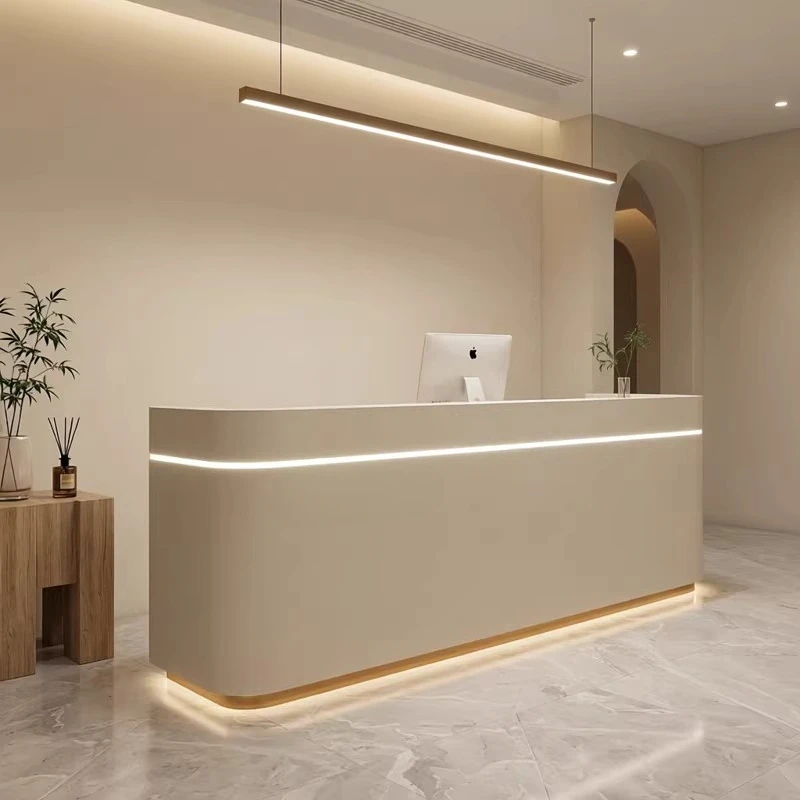 Pharmacy Beauty Institute Reception Desk Cashier Counter Reception Desk Modern Entrance Bancone Per Negozio Commercial Furniture