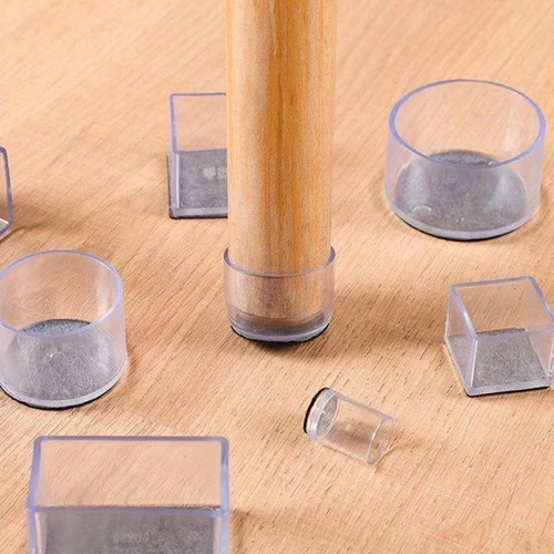 4 Uds. Gorros para patas de silla, almohadillas protectoras cuadradas rectangulares de goma para pies, cubiertas para mesa, calcetines, tapones para tuberías, cubierta antipolvo, pies niveladores para muebles