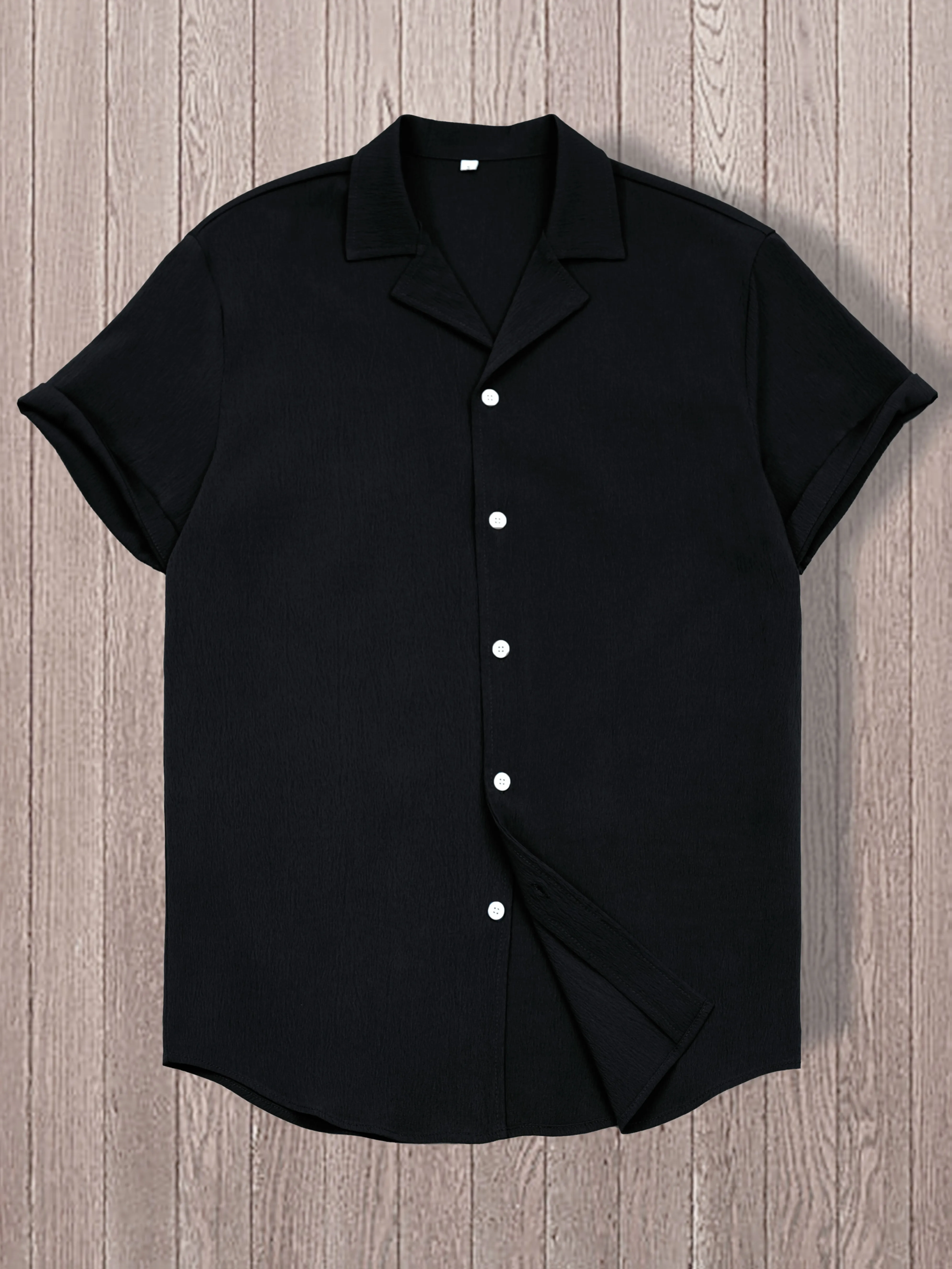 

Мужская однотонная повседневная удобная рубашка с короткими рукавами на весну, лето и осень, подходит для праздников и повседневных прогулок.