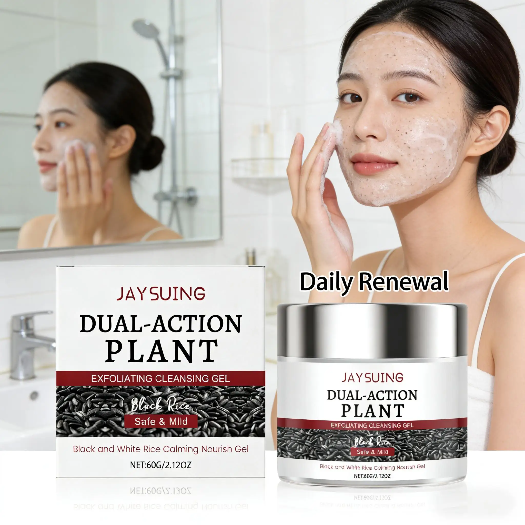 

Exfoliation Cleansing Gel Shrinking Pores Brightening Rejuvenation Fade Dark Spots Whitening Skin Nourishing Dry Face Care Cream