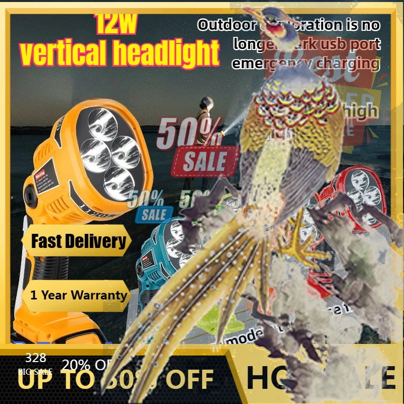 

【Fast Delivery】Cordless LED Work Light Compatible With Milwaukee M18 18V Battery 12W 1120LM Flashlight Jobsite Light USB Port Ou