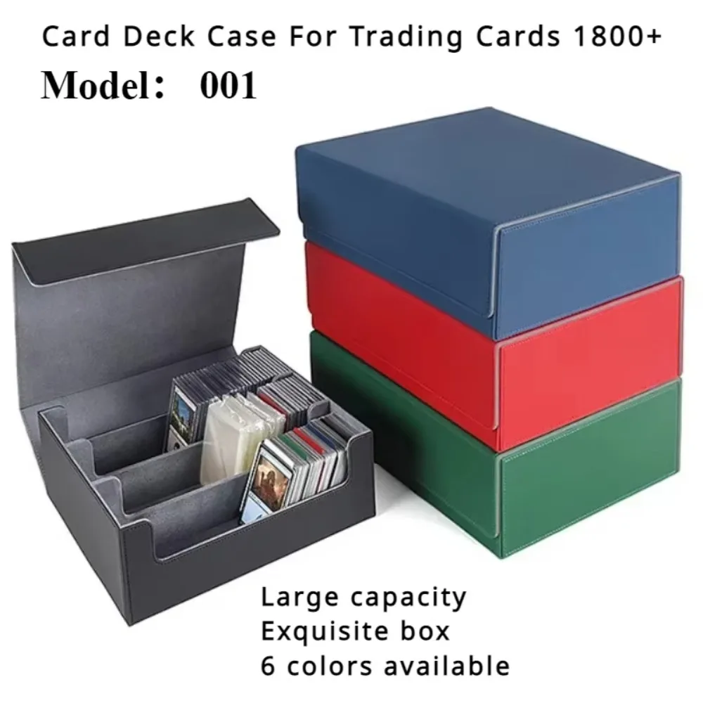 Storage Box for 1800 600 100 Trading Cards PU Leather Commander Card Deck Case Magnetic Closure Holder Magic Game Organizer
