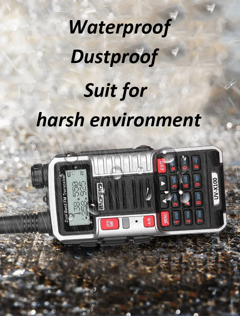 2024 Baofeng UV X100 Talkie Walkie Long Range 50KM max Dual Band Ham CB Radio HF Transceiver Wireless Set USB Fast Charing
