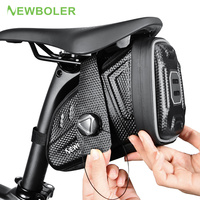 NEWBOLER 1.5L/2.5L Waterproof Bicycle Saddle Bag MTB Road Bike Saddlebags Reflective Striped Bicycle Tool Bag MTB Accessories