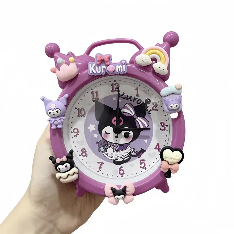 Hello Kitty Kuromi My melody cartoon cute Y2K bedroom bedside alarm clock desktop decoration ornaments student wake-up artifact