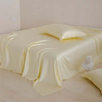 Natural Fabric Eucalyptus Lyocell Bed Sheet Set with Pillowcases Solid Color Cooling Comfortable Flat Sheet for Hot sleepers