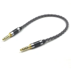 New 7N OCC Silver 4.4mm Balanced Male to 4.4mm Balanced Male Audio Adapter Cable 4.4 Male to Male Adapter