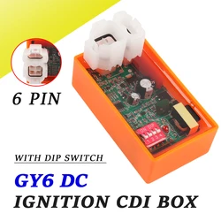 6 Pin Motorcycle Ignition Ignite System Unit DC CDI Box With DIP Switch For GY6 150CC Zanella150 RX Z6 BERA CROSSMAX250 DT200