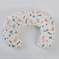 Cute Cartoon 2Pcs U-Shaped Maternity Breastfeeding Pillow Newborn Infant Feeding Cotton Waist Neck Cushion Baby Nursing Pillows