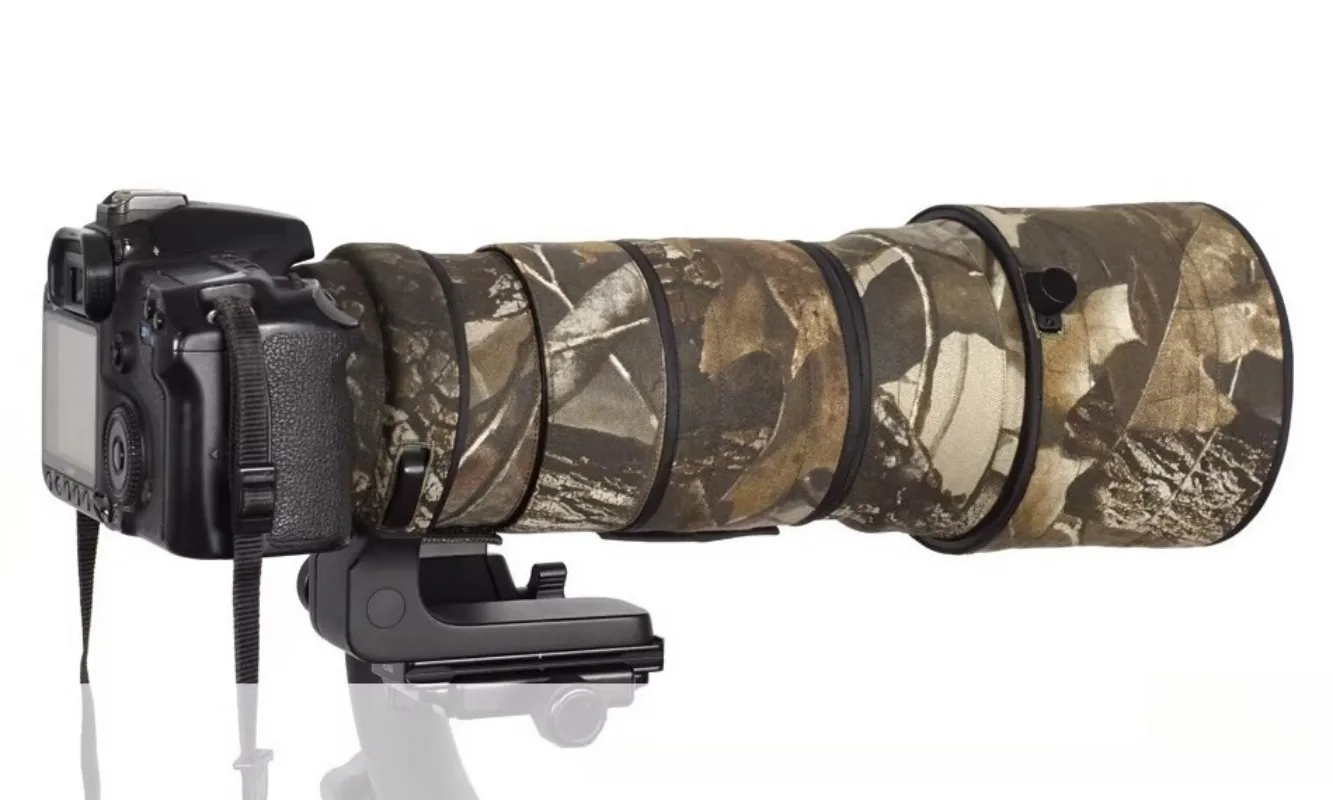 ROLANPRO Camouflage-Objektivhülle für Sigma 120–300 mm F/2,8 OS Sport-Objektivabdeckung, Regenschutz, Objektiv-Schutzhülle, Sigma 120 300 mm – Detail 6