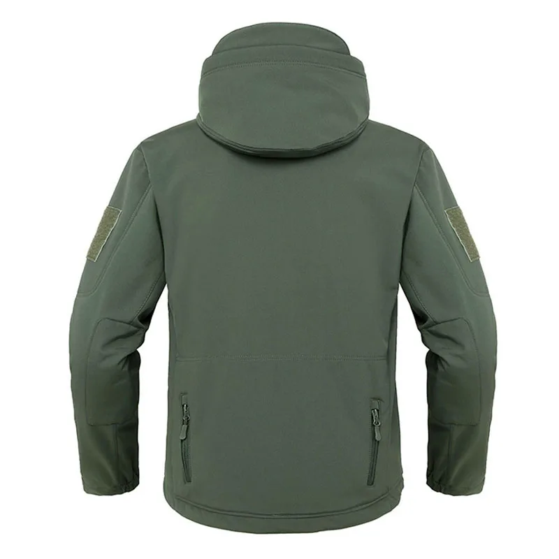 Giacche softshell in pelle di squalo militare giacca tattica antivento impermeabile da uomo giacche da combattimento dell'esercito cappotti Bomber con cappuccio da uomo