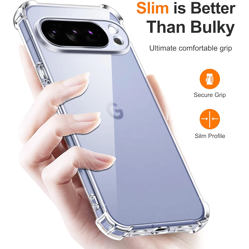เคสซิลิโคนกันกระแทกแบบ 3 มิติ พร้อมถุงลมนิรภัย สำหรับ Google Pixel 10 9 Pro XL 9A โปร่งใสบางเฉียบ สำหรับ Google10 5G