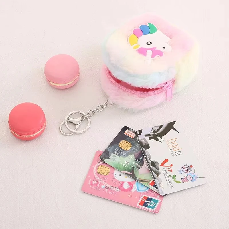 Unicorn Horse Pony Plush Bag Coin Purse Key Case Cartoon Wallet 10CM*7CM