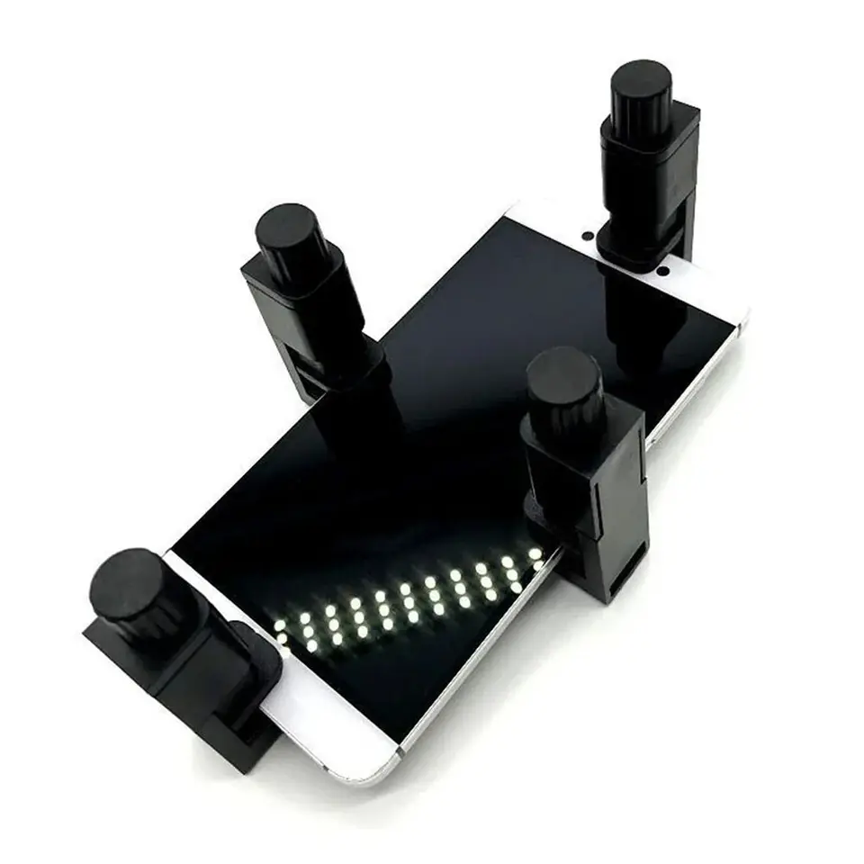 4Pcs Pinza de Fijación para Pantalla de Teléfono Ajustable Universal Soporte de Reparación Negro Clip de Fijación 5