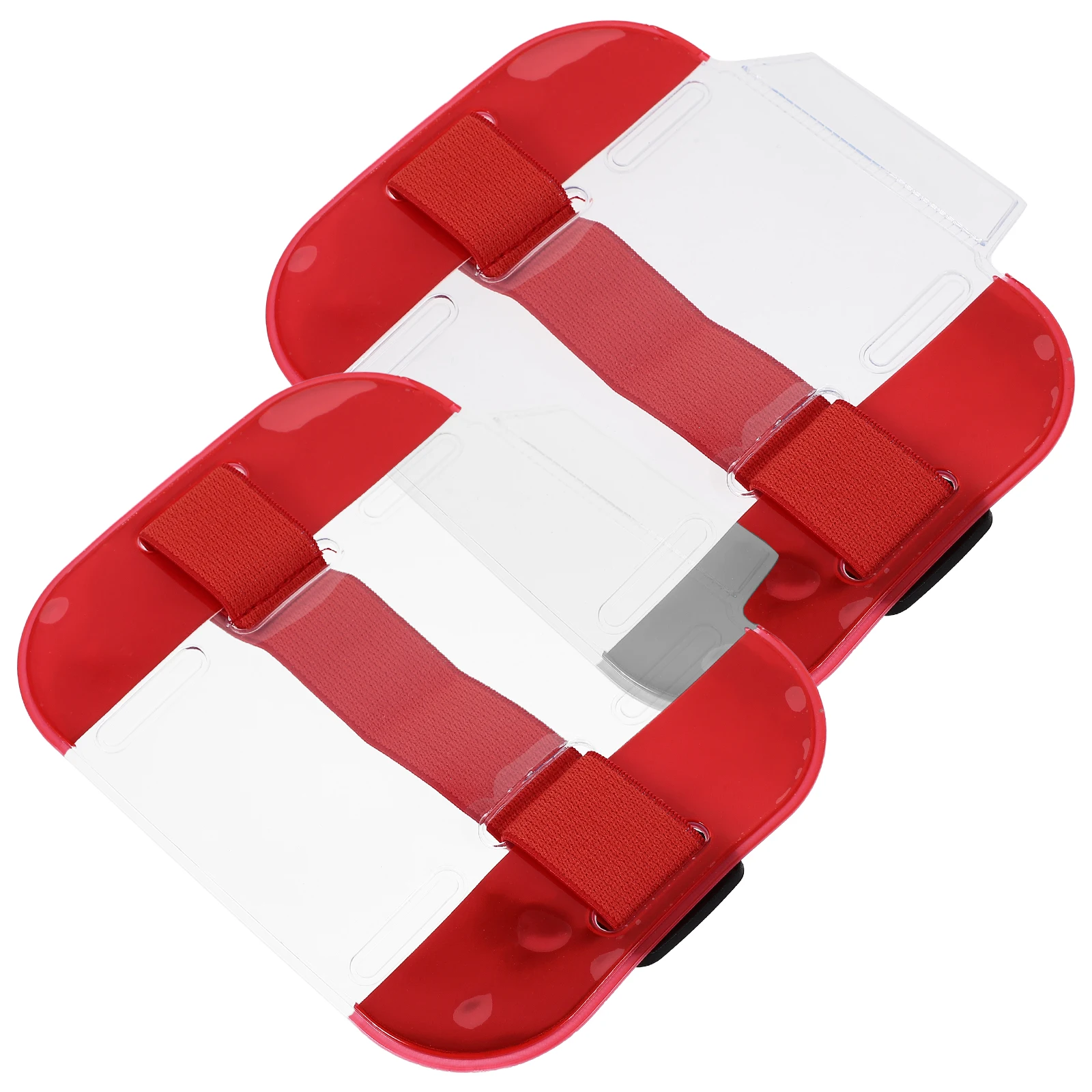 

2pcs Colorful Holders Adjustable Elastic Arm Band For Id Cards Pvc Nylon Portable Worker Security Sleeve Armband Id Cards Holder
