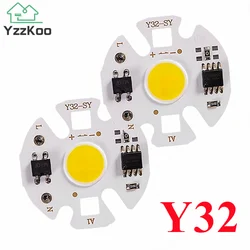 YzzKoo-Y32 COB LED Chip Lamp Matrix, AC 220V, 3W, 5W, 7W, 9W, 12W, holofote, holofotes, sem movimentação, projetor, contas de lâmpada