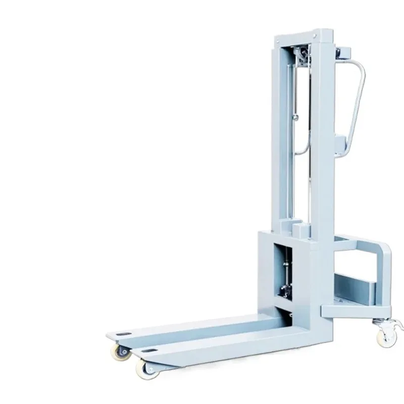 

Portable loader Forklift stack weight lifting and lifting audio processing heavy cargo integrated load