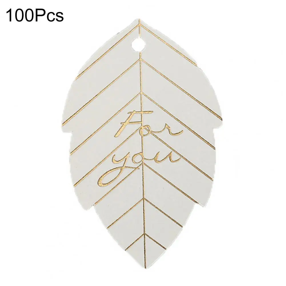 Smooth Edge Labels Elegant Golden Letter Pre-hole Wedding Anniversary Thanksgiving Present Paper Label Pendant Kit 100pcs