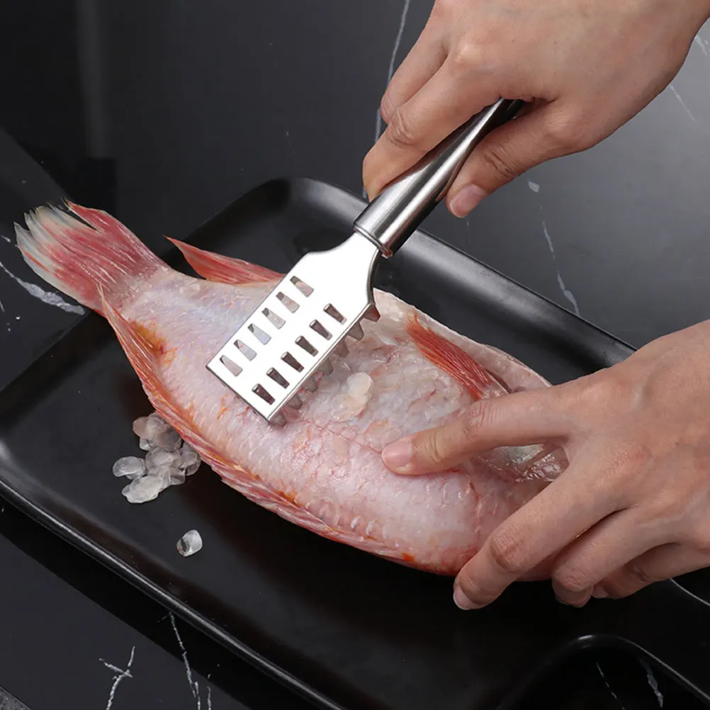 

Scraper Stainless Steel Kitchen Tool Vegetable Peeler Cleaning Gadgets Seafood Accessories Long Lasting