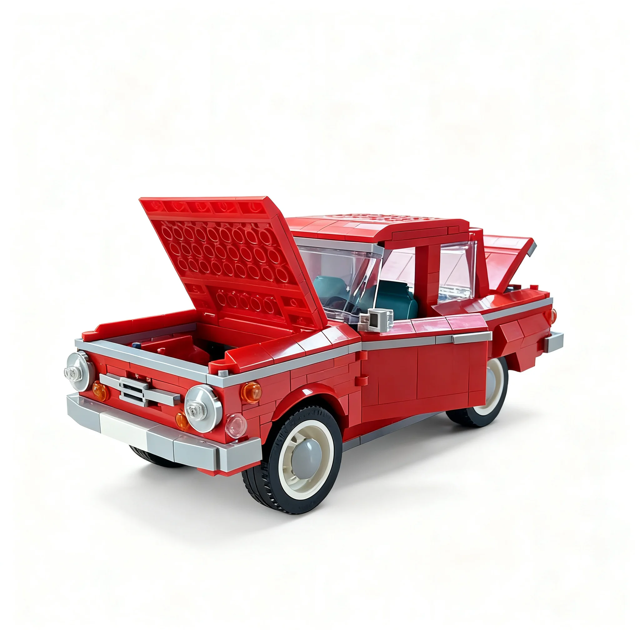 834 детали MOC Creator Expert Zaz Zaporozhets 968 Модель Строительных Блоков Рождественский Подарок Архитектурная Игрушка Креативный Декор
