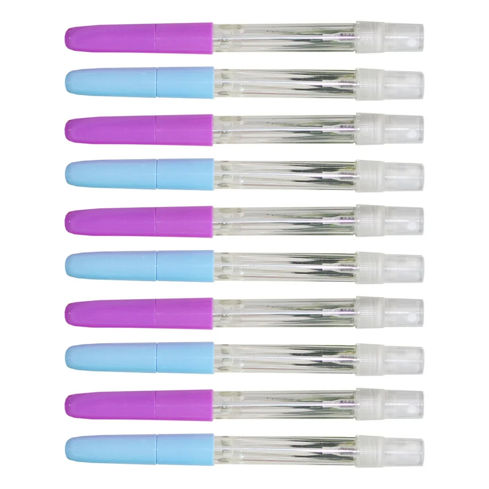 10Pcs Spray Pen Refillable Plastic Empty Bottle Container Portable Travel Perfume Hand Aromatherapy Dispenser Leak Proof