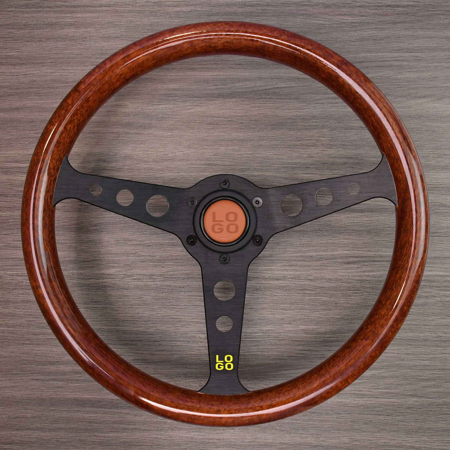 

14inch 350mm ABS Plastic Wood Steering Wheel Vintage Classic Retro Style for Auto Car