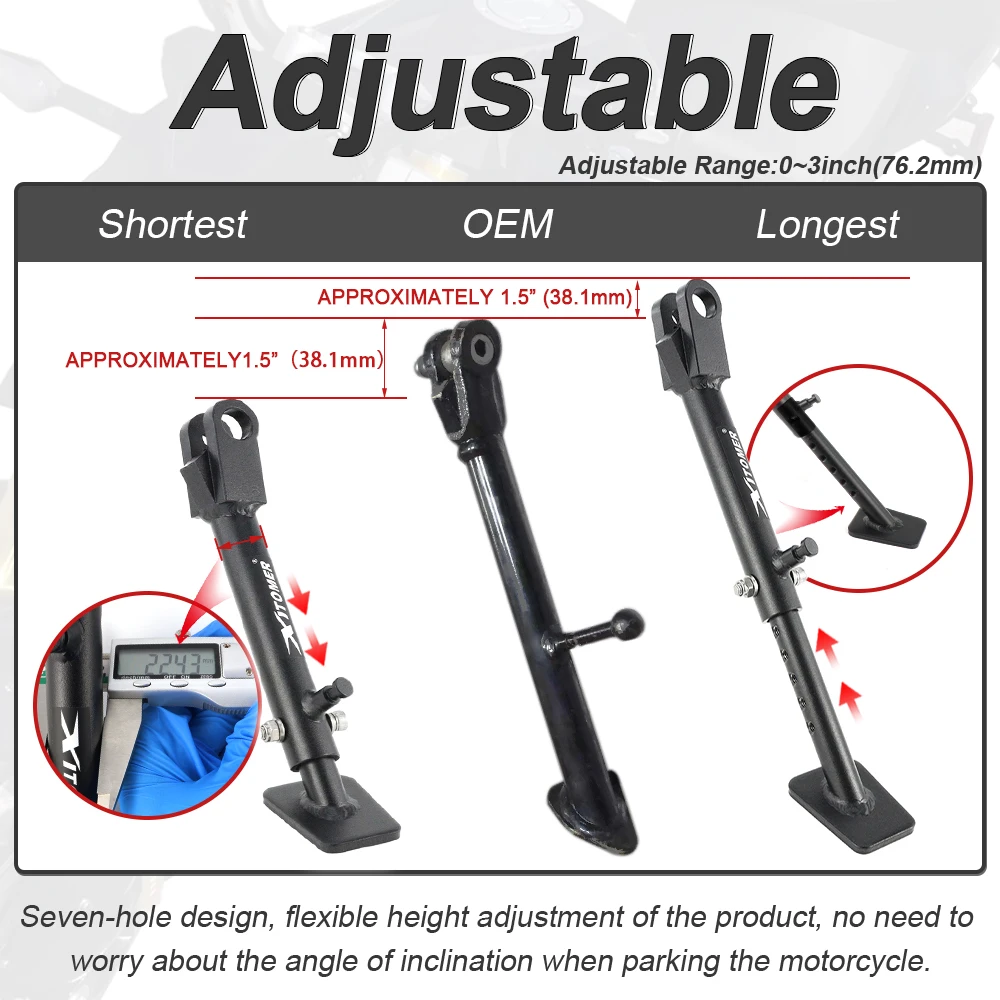 دراجة نارية لسيارات BMW G 310 R 2017-2020 2021 2022 2023 2024 2025 G310R حامل جانبي قابل للتعديل لوقوف السيارات يدعم مسنده