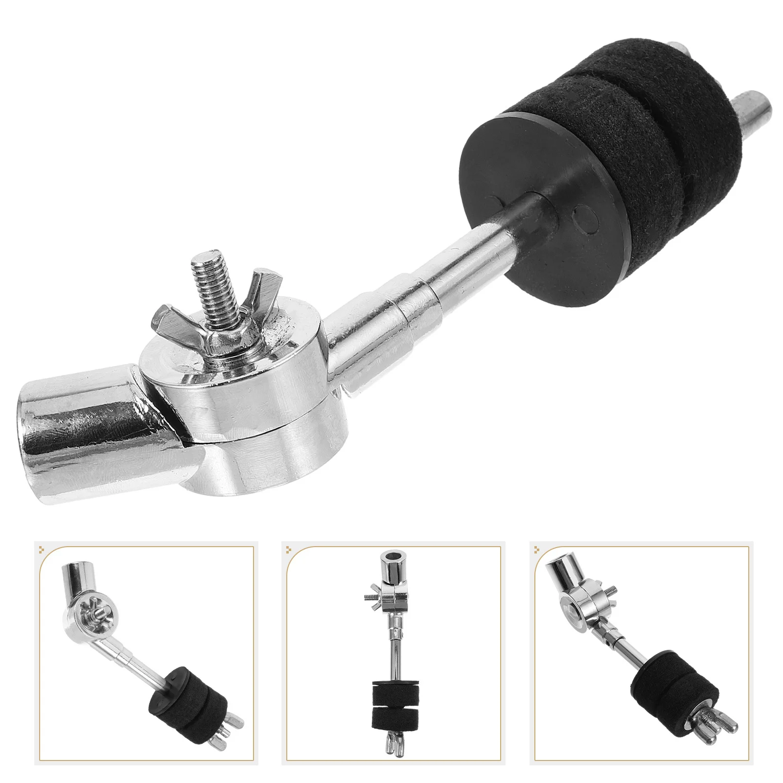 

Zinc Alloy Cymbal Stacker Broom Arm Holder Durable Lightweight Percussion Hardware Boom Stand Attachment Cymbal Mounting Clamp