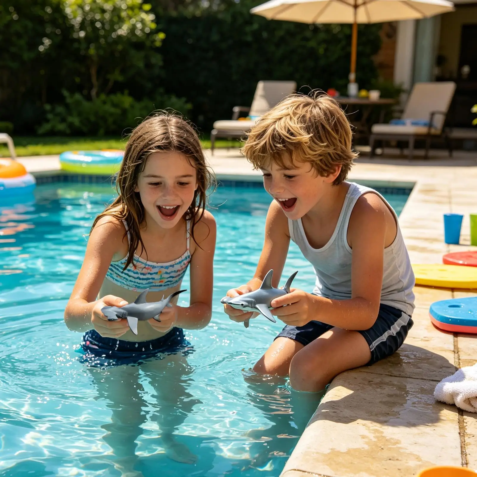 Toy Shark Realistic Educational Hammerhead Shark Table Decoration Sea Animal Table Figurines For Bathtub Pool Beach Sandbox