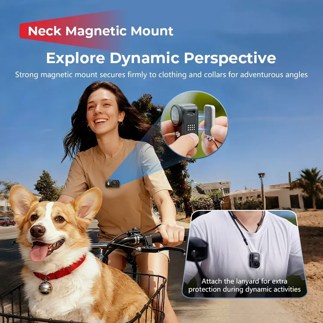 SmallRig Action Camera Accessory Camera Cage/Cold Shoe Mount/Neck Strap/Screen Protector/Selfie Stick Adapter for DJI Osmo Nano