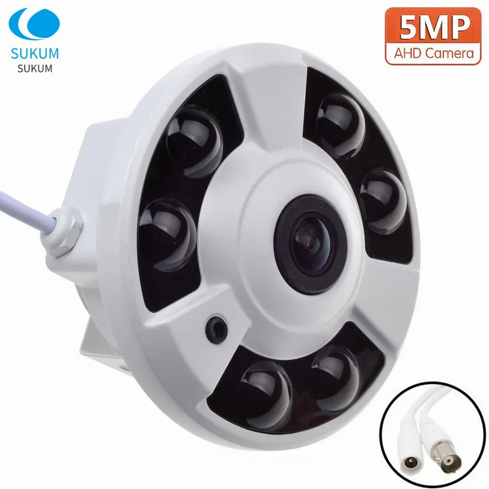 5MP Security AHD Camera Indoor 180 Degree Fisheye Lens 4 IN 1 Analog Dome Camera With OSD Menu