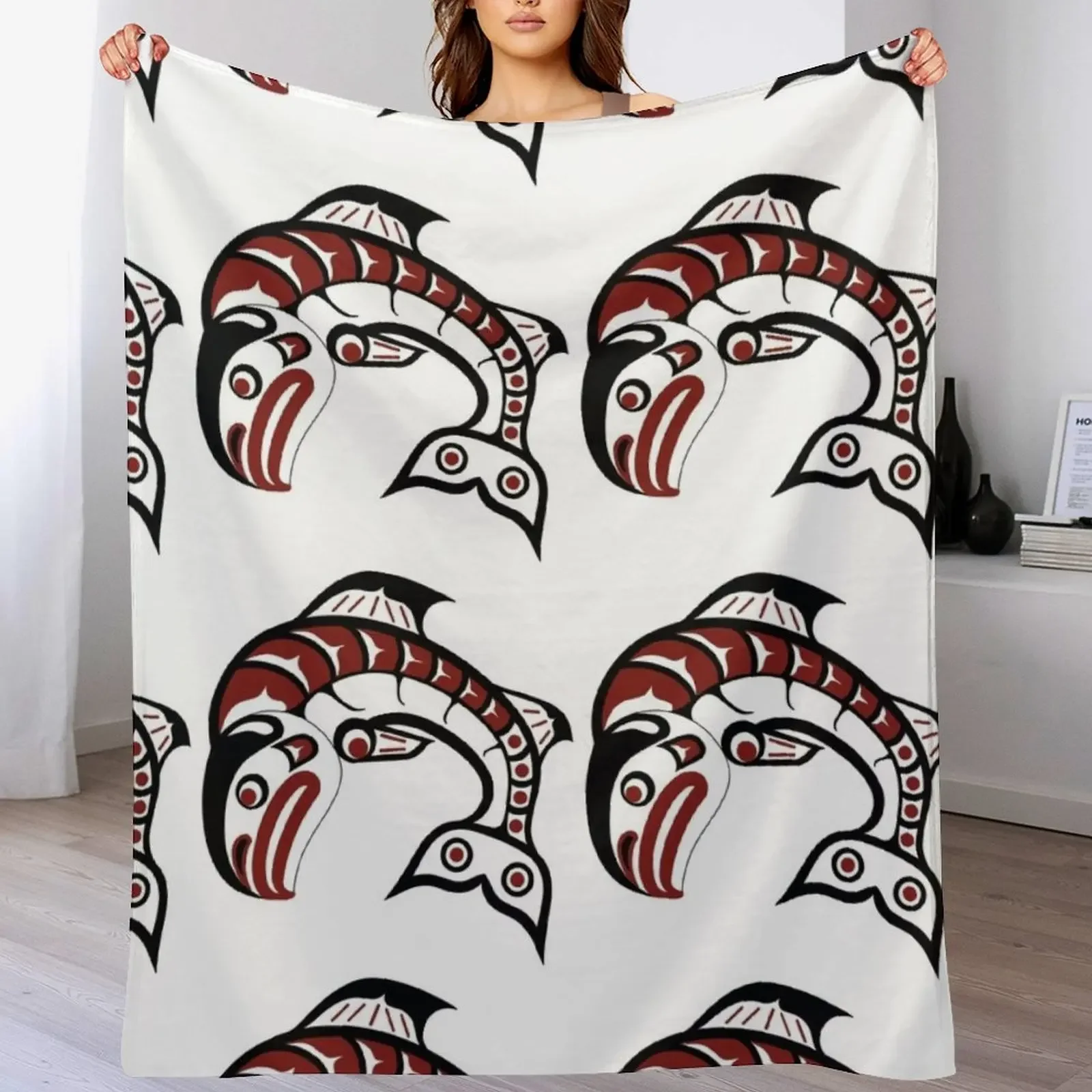 

Salmon Throw Blanket Stylish Couch Blanket for Home Living Room