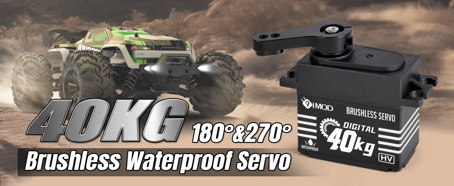 9imod Bürstenloses Servo Wasserdichtes digitales Metallgetriebe-Servo für 1/8 1/10 RC Crawler Car Boat – Detail 12