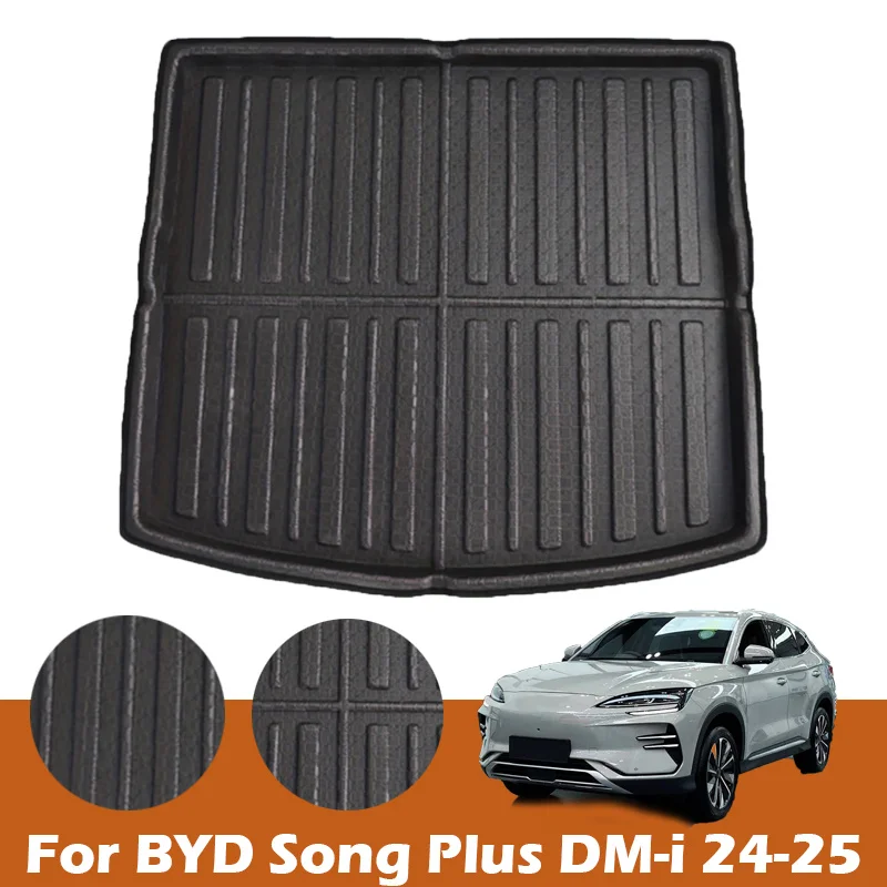 For BYD Song Plus DM-i 24-25Car Trunk Mat Rear Floor Tray Boot Liner Carpet Cargo Luggage Pad Mud Stylings
