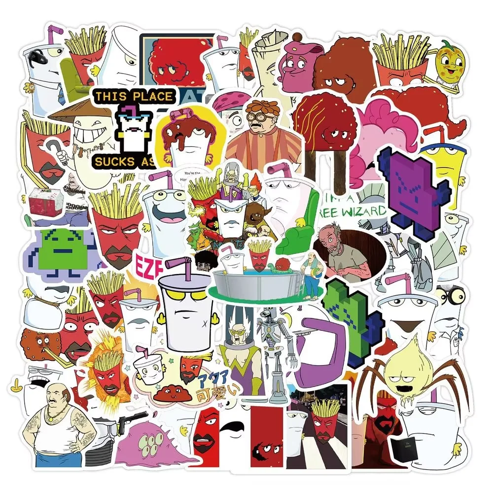 50 قطعة كارتون مضحك أنيمي أكوا في سن المراهقة الجوع قوة ملصقات الديكور دفتر دراجة نارية سكيت الكمبيوتر الهاتف